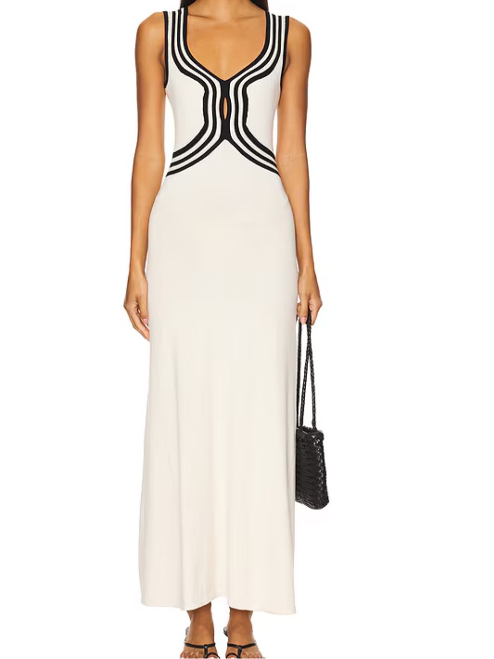 Sovere Swell Knit Dress Medium Cream Knit Tank